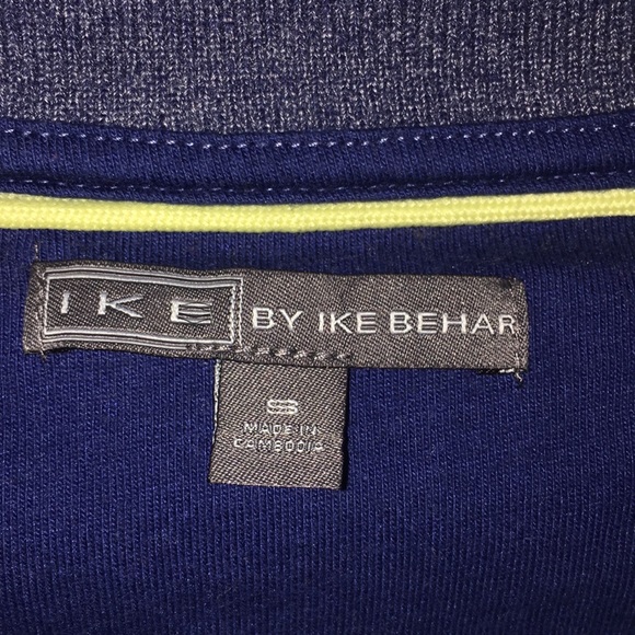 IKE BEHAR Blue Striped Polo (S) - Picture 2 of 2